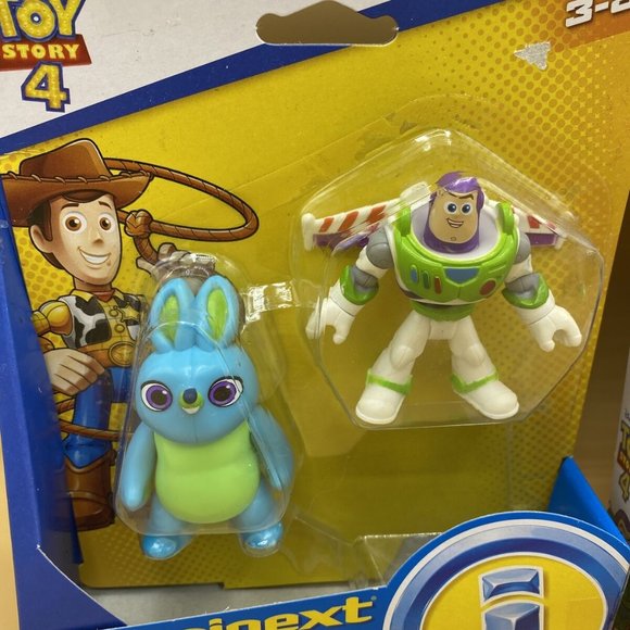 Lot Of 2 Toy Story 4 Imaginext Figures Buzz Lightyear Bunny Bo Peep Disney Pixar - Picture 2 of 5